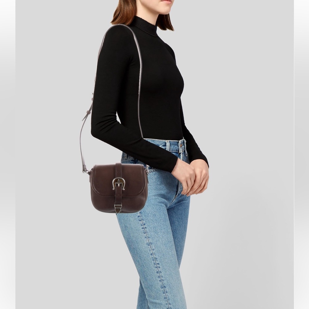 Golden Goose Small Rodeo Bag in Dark Tan Leather - Picture 2 of 14